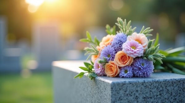 Fleurir la tombe d'un être cher avec un champ de fleurs adapté